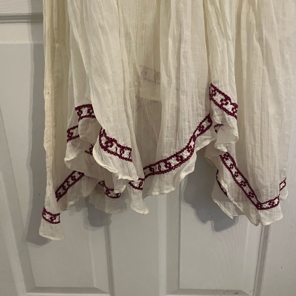 Free People Neo Folk Sz M midi dress peasant embroidered flowy - Picture 11 of 13